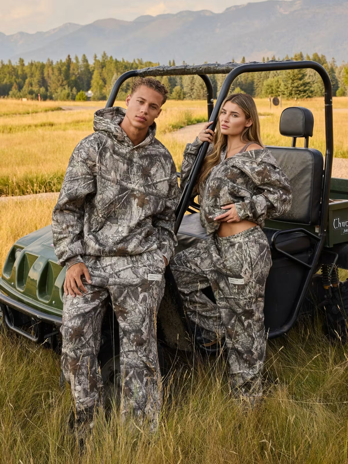 3D Leaf Print Athletic 2-Piece Set