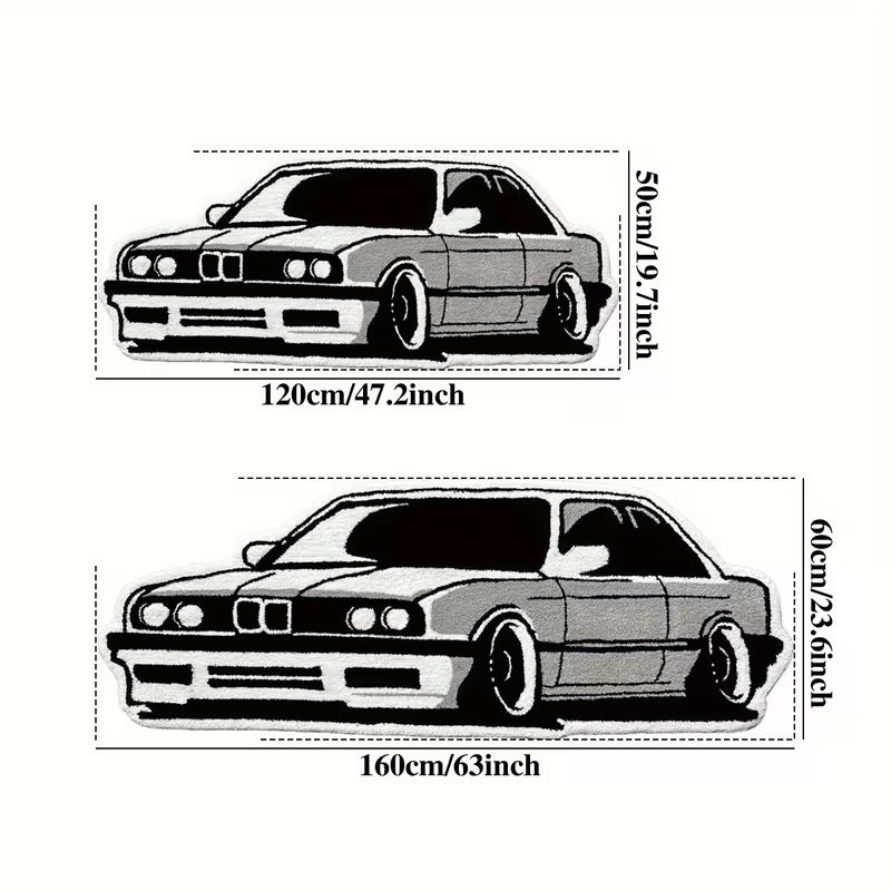 Vintage Car Pattern Soft Flannel Mat