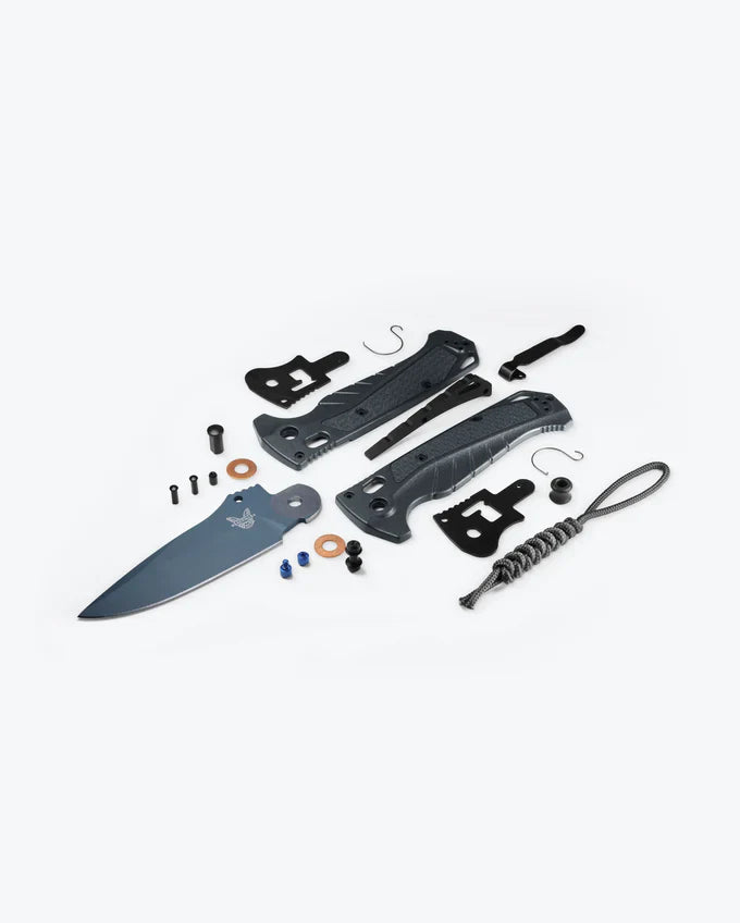 ADI 18060 Outdoor Tool, Drop-Point Cutting Edge with Depth Blue Grivory Handle