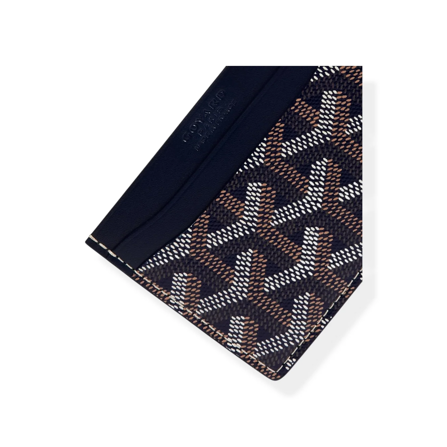 Classic French Pattern Slim Leather Card Wallet