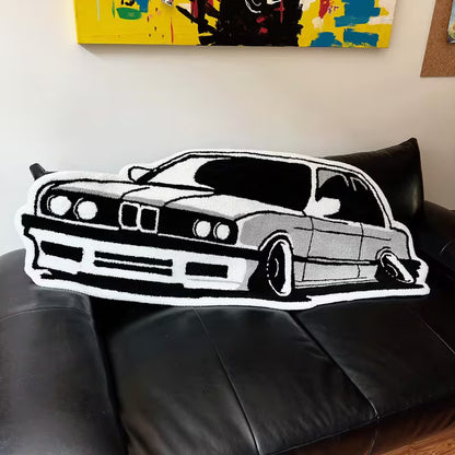 Vintage Car Pattern Soft Flannel Mat