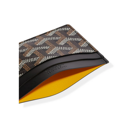 Classic French Pattern Slim Leather Card Wallet