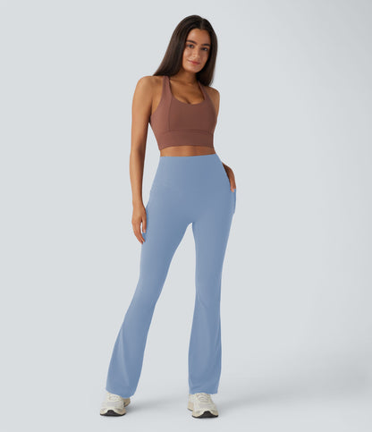 UltraSculpt™ SoCinched High Waisted Tummy Control Side Pocket Shaping Yoga Bootcut Leggings