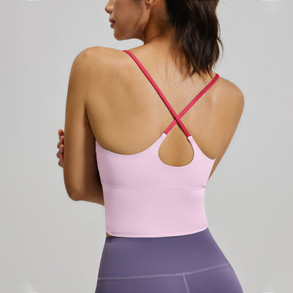 Sporty Women's Criss Cross Yoga Sports Bra