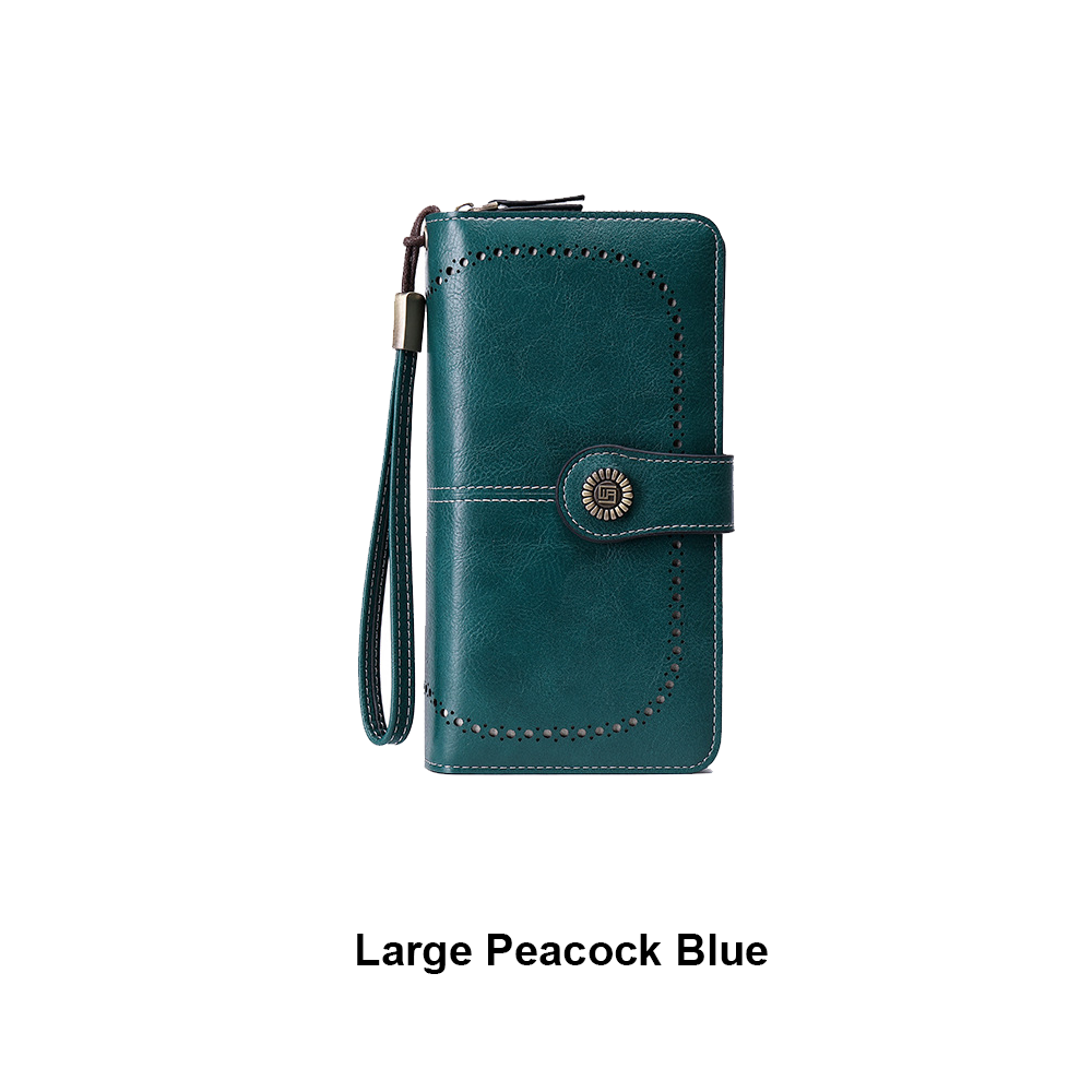 Small Women’s Leather Bifold Wallet with RFID & Zipper Coin Pocket