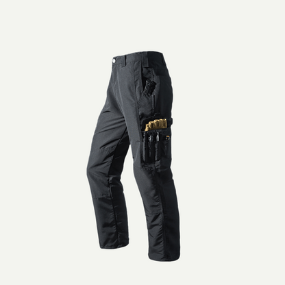 Men's solid color printed pocket zipper waterproof EDC work pants
