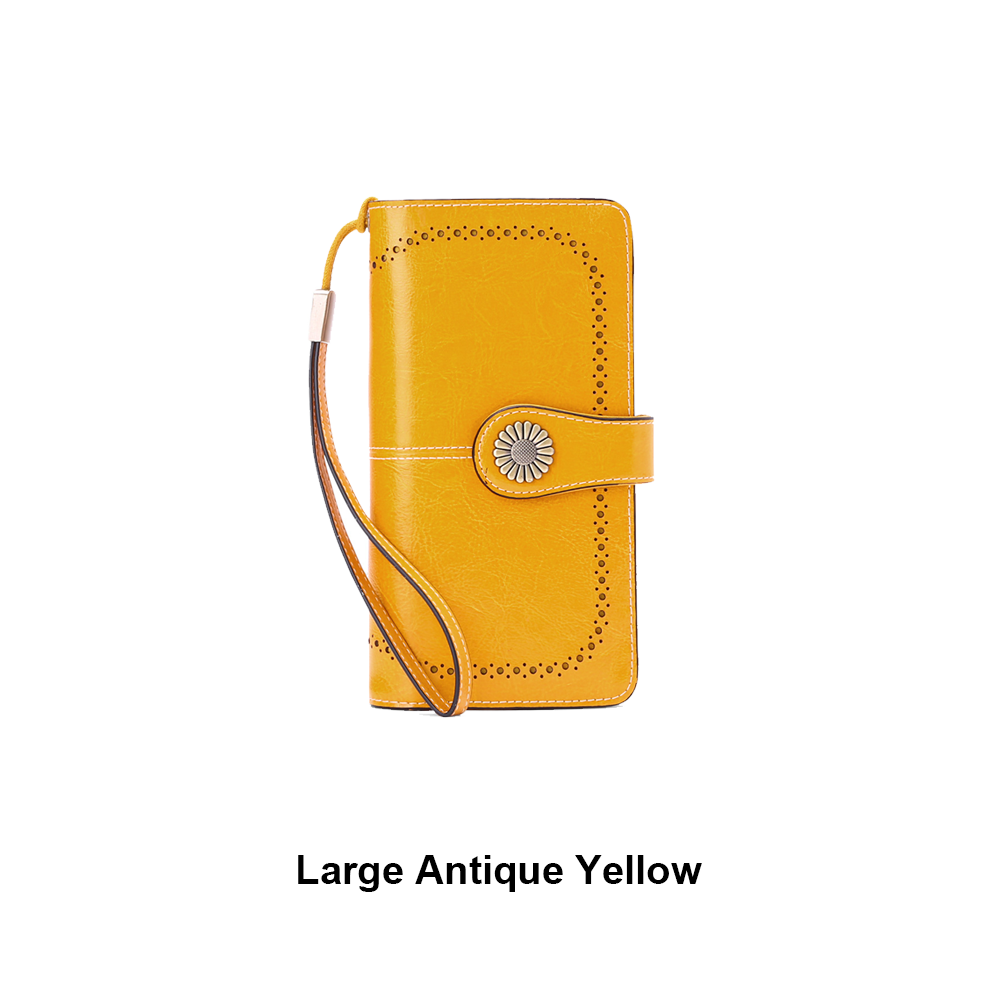 Small Women’s Leather Bifold Wallet with RFID & Zipper Coin Pocket