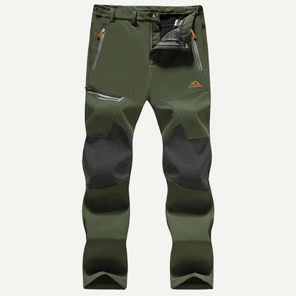 Men's Fleece Lined Winter Snow Pants – Water Resistant, 4 Zip Pockets