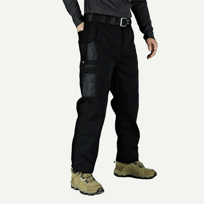 Men's solid color printed pocket zipper waterproof EDC work pants