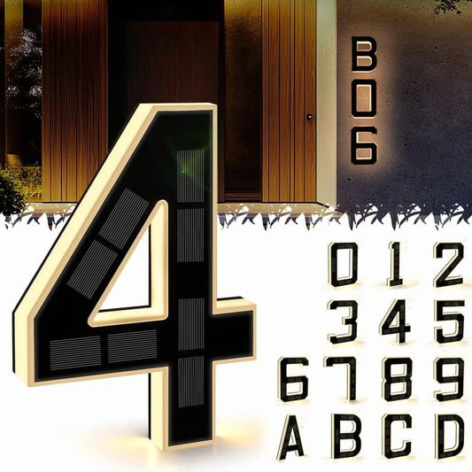 9 Inch Solar Lighted House Numbers for Outside