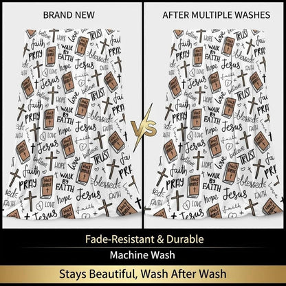 Christian Cross Throw Blanket – Soft Faith-Inspired Fleece for Home