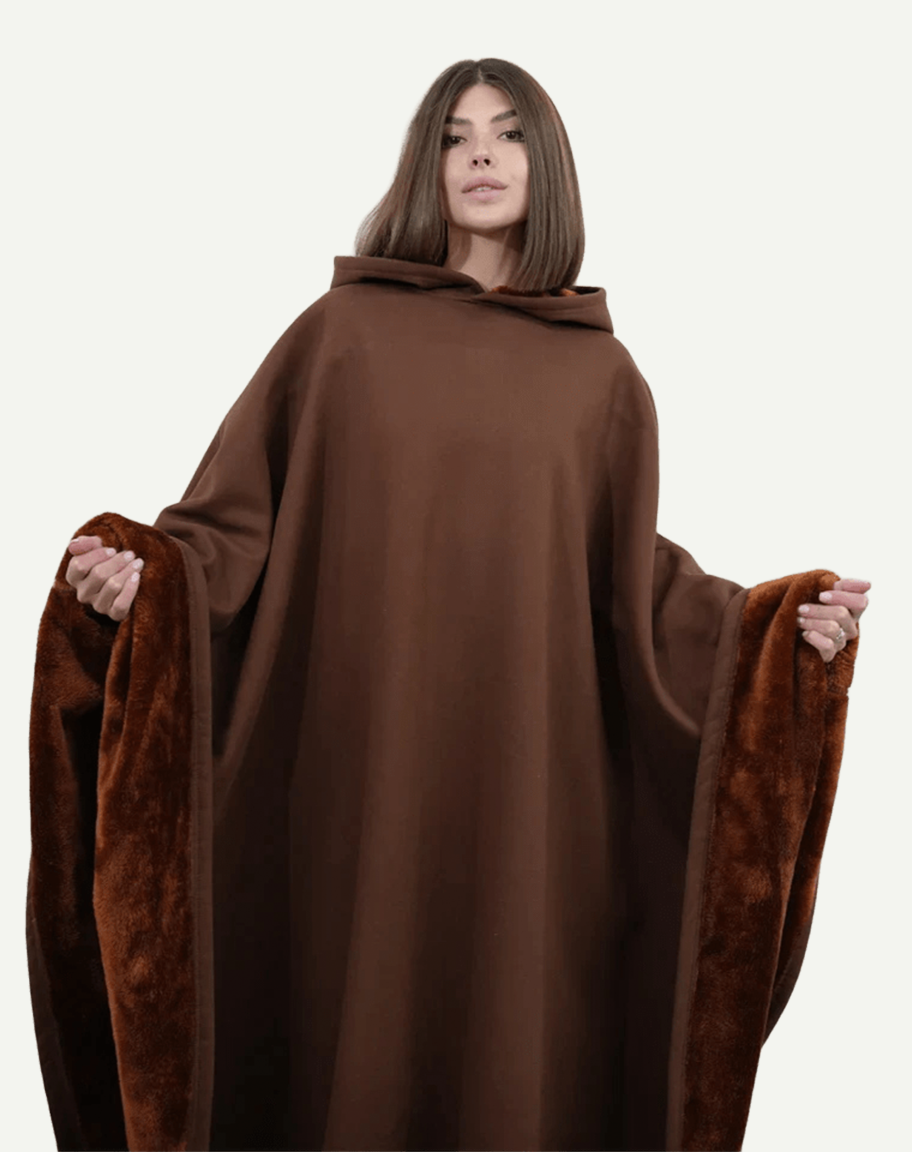 Eden Hoodie – Oversized Weighted Hoodie Cloak with Ultra-Soft Faux Fur Liner