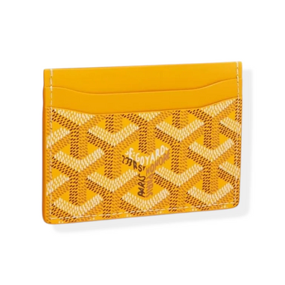 Classic French Pattern Slim Leather Card Wallet