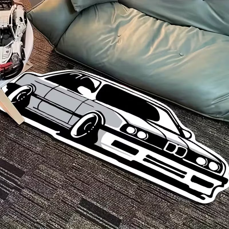 Vintage Car Pattern Soft Flannel Mat