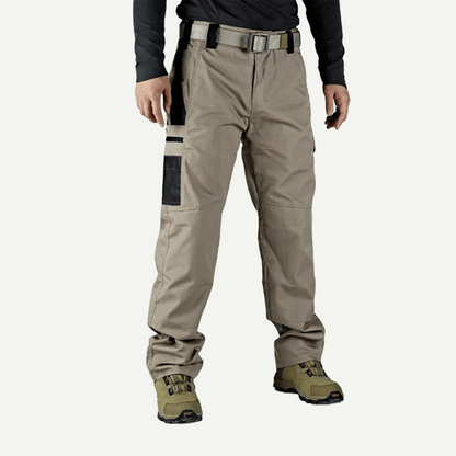 Men's solid color printed pocket zipper waterproof EDC work pants
