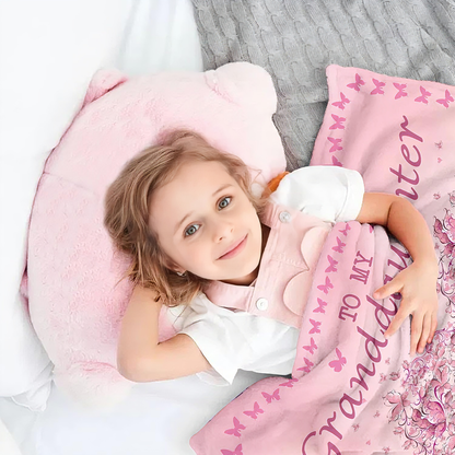 "To My Granddaughter" Soft Sherpa Blanket
