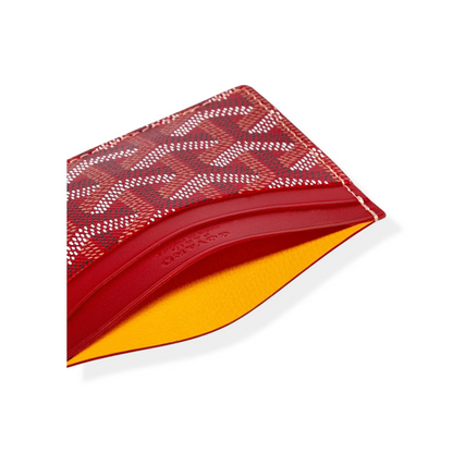 Classic French Pattern Slim Leather Card Wallet