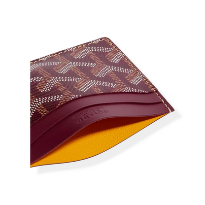 Classic French Pattern Slim Leather Card Wallet