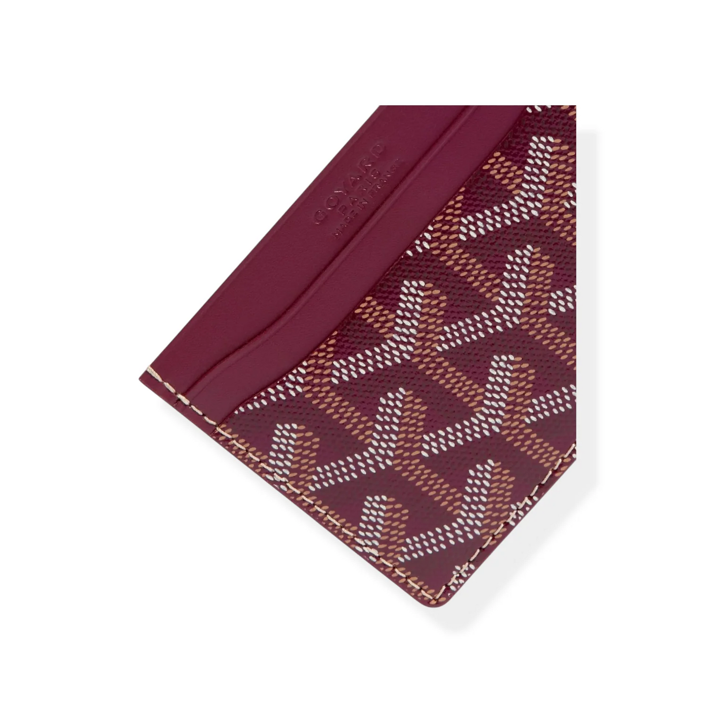 Classic French Pattern Slim Leather Card Wallet