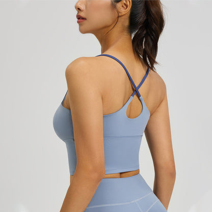 Sporty Women's Criss Cross Yoga Sports Bra