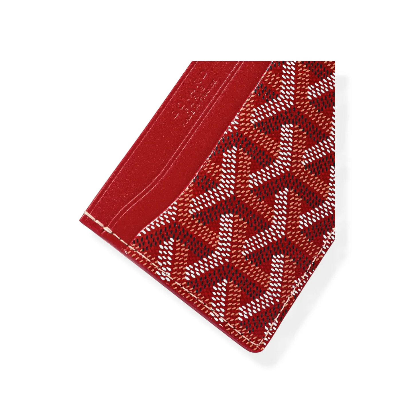 Classic French Pattern Slim Leather Card Wallet