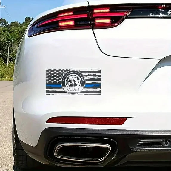 6 PCS Thin Blue Line Flag Car Decal - Police Support Stickers