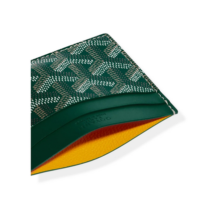 Classic French Pattern Slim Leather Card Wallet