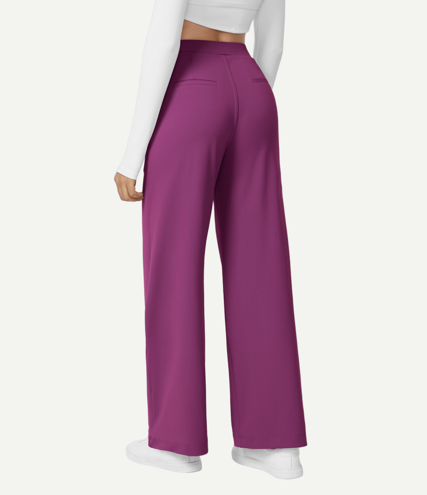 High Waisted Pocket Straight Leg Work Pants