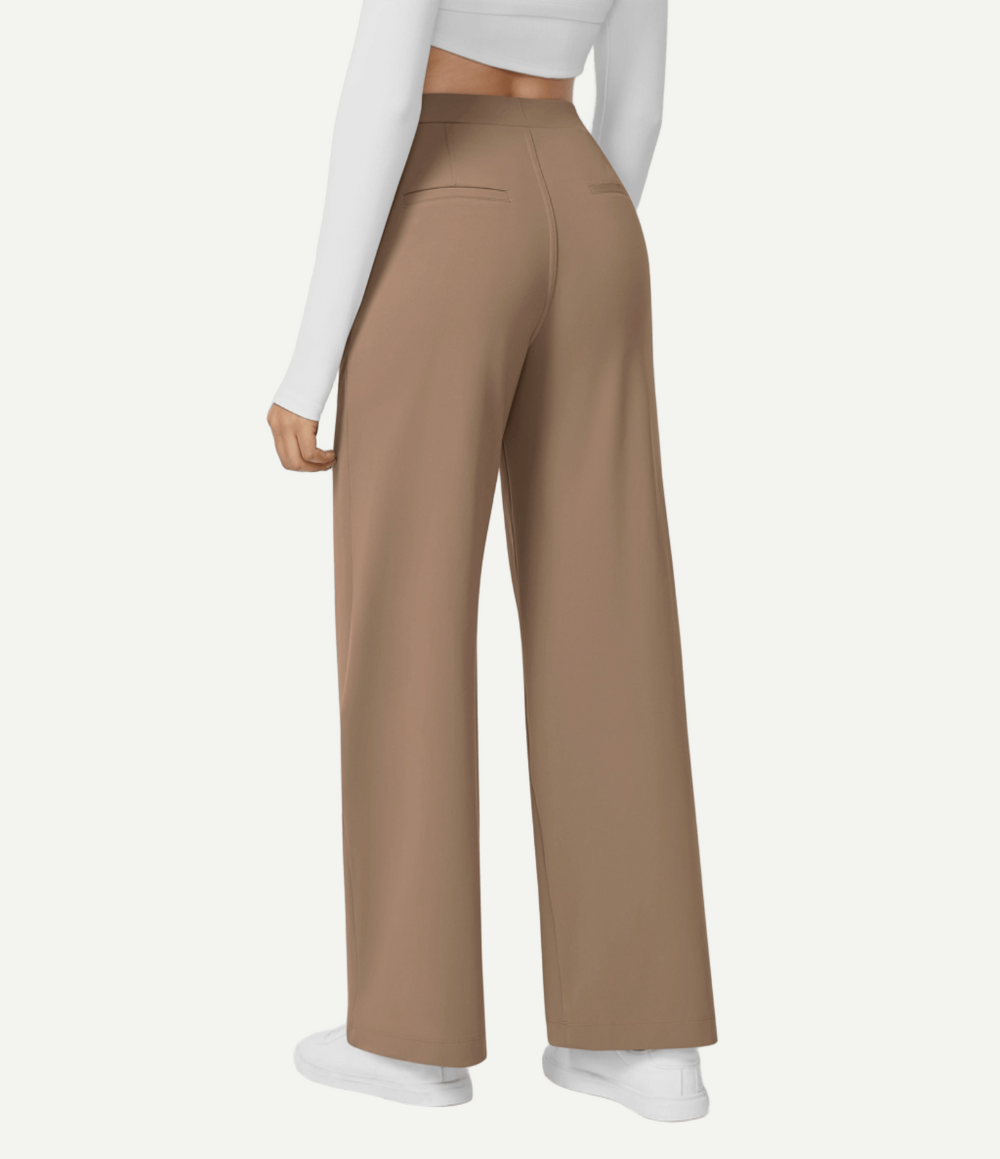 High Waisted Pocket Straight Leg Work Pants