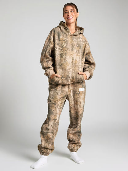 3D Leaf Print Athletic 2-Piece Set