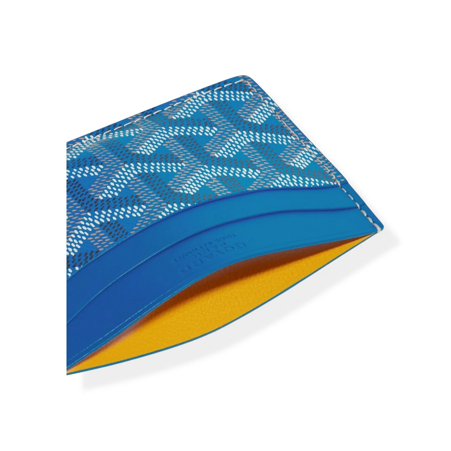 Classic French Pattern Slim Leather Card Wallet