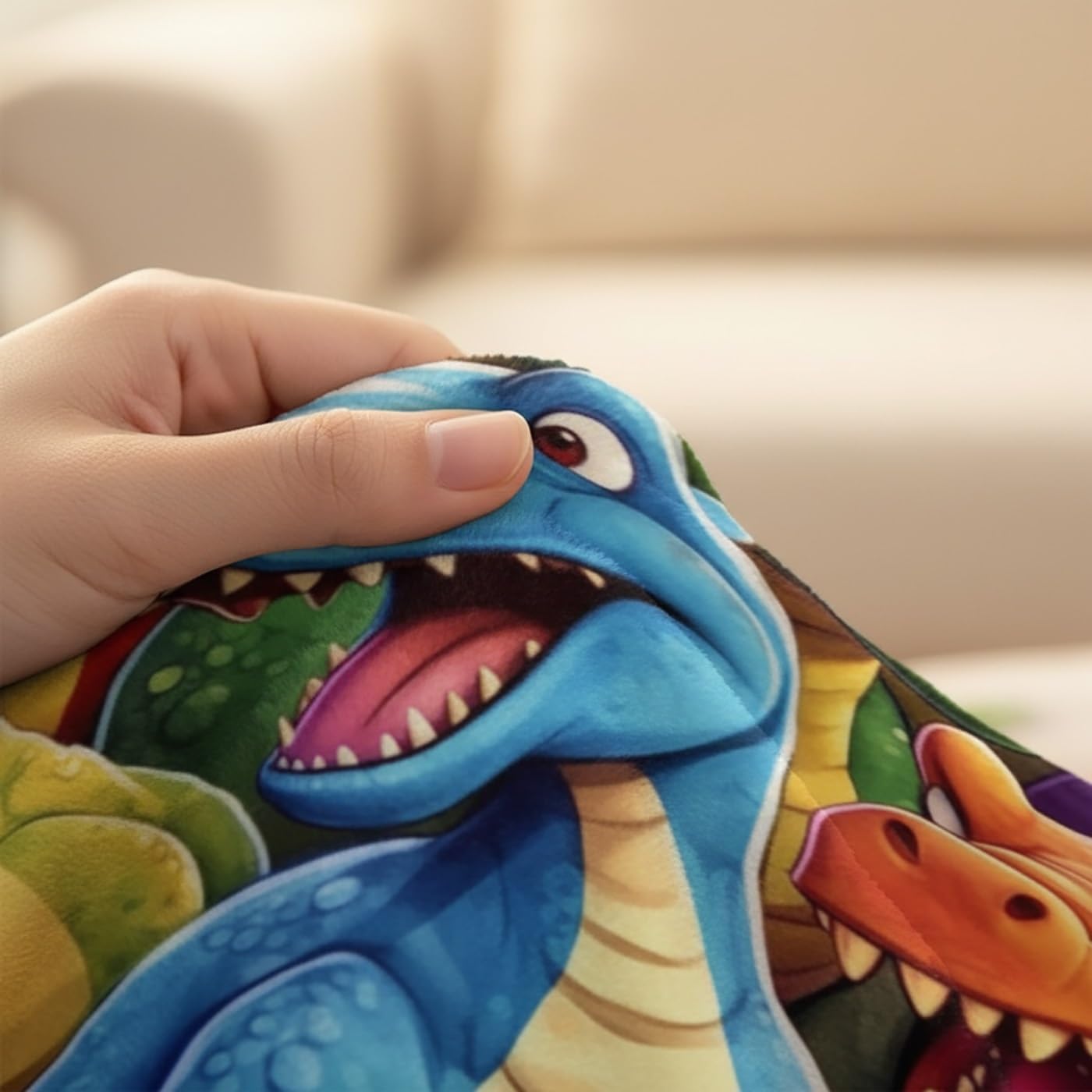 3D Dinosaur Blanket for Kids – Ultra Soft Flannel Throw