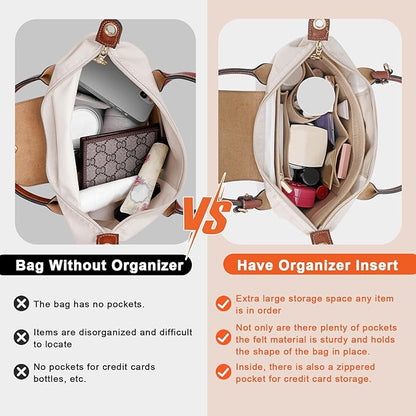 Felt Organizer Fits Longchamp le pliage L Handbag Insert