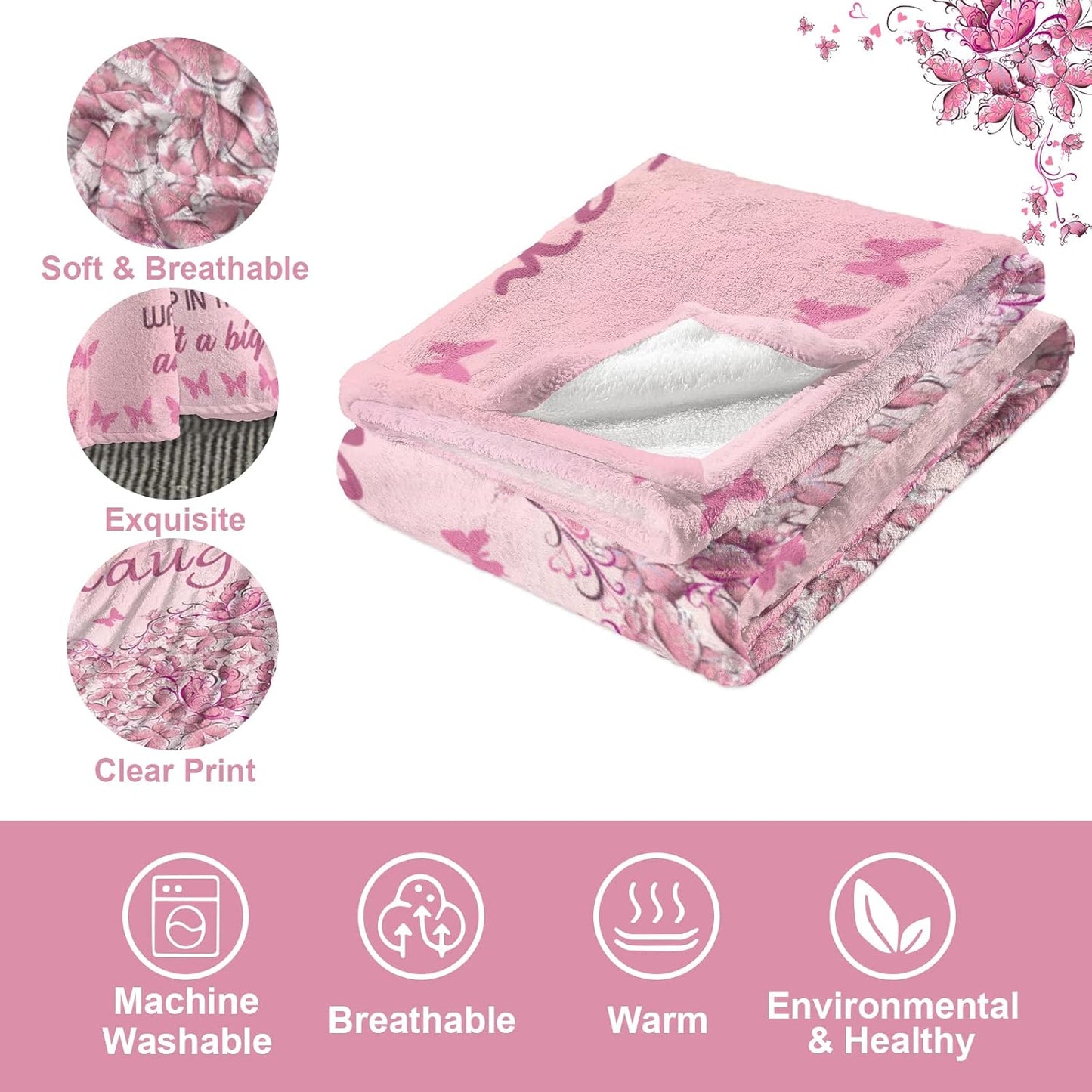 "To My Granddaughter" Soft Sherpa Blanket