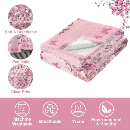 "To My Granddaughter" Soft Sherpa Blanket