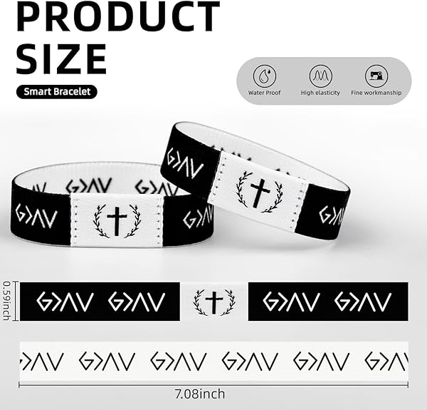 Pack of 2 Daily Bible Scripture Bracelet With NFC Music