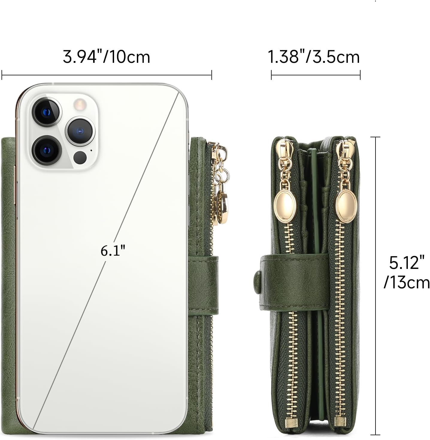 Women’s Small Tri-Fold Wallet – 18 Card Slots, Compact Design