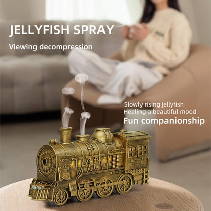 Vintage Steam Train Essential Oil Diffuser – 300ML Aromatherapy Humidifier