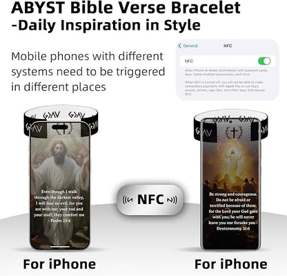 Pack of 2 Daily Bible Scripture Bracelet With NFC Music