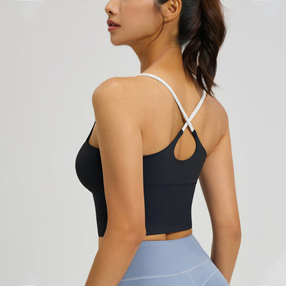 Sporty Women's Criss Cross Yoga Sports Bra