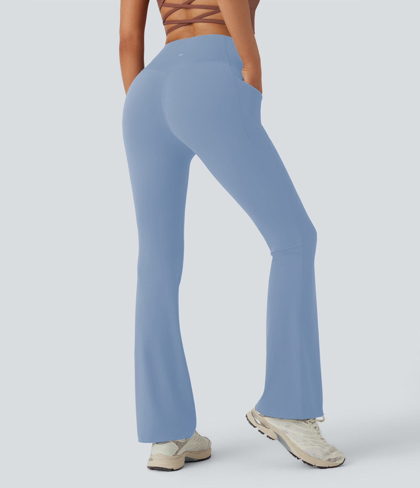 UltraSculpt™ SoCinched High Waisted Tummy Control Side Pocket Shaping Yoga Bootcut Leggings