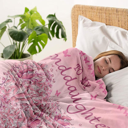 "To My Granddaughter" Soft Sherpa Blanket