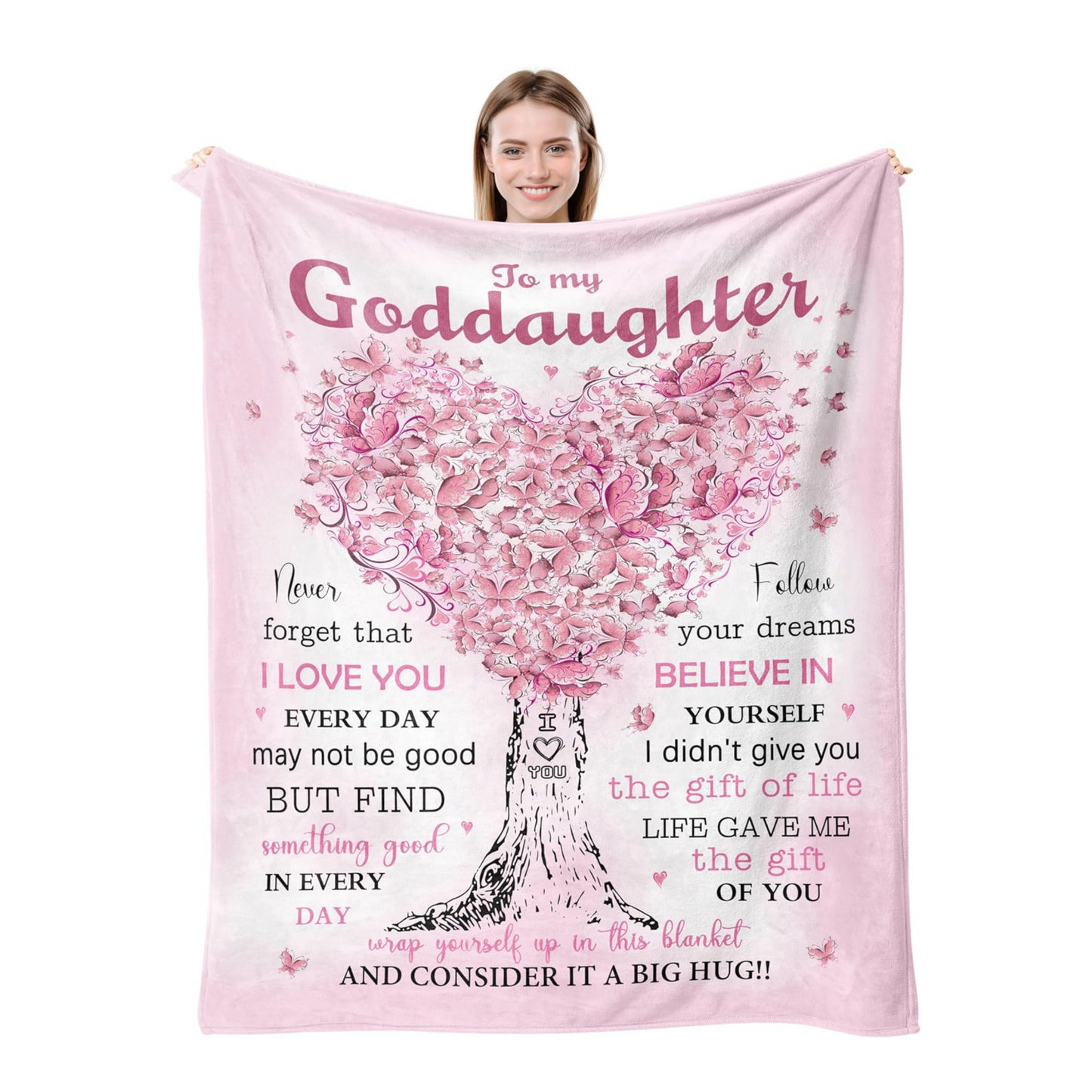 "To My Granddaughter" Soft Sherpa Blanket