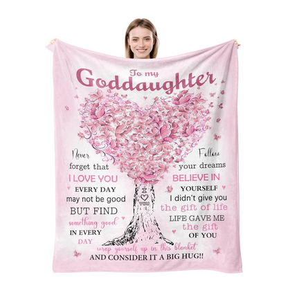 "To My Granddaughter" Soft Sherpa Blanket