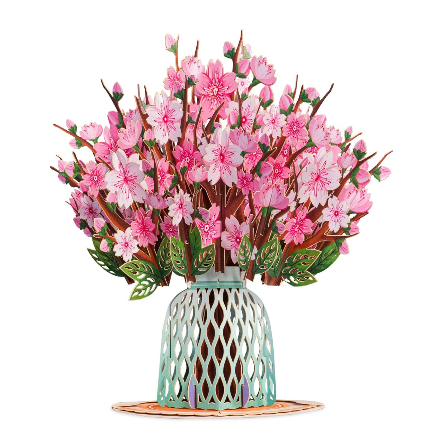 3D Cherry Blossom Flower Bouquet Pop Up Card
