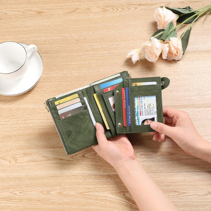 Women’s Small Tri-Fold Wallet – 18 Card Slots, Compact Design