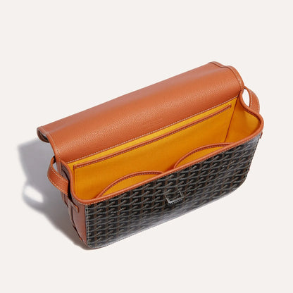 Heritage Canvas MM Crossbody Bag with Signature Chevron Pattern