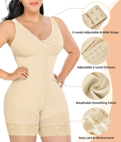 Fajas Shapewear for Women with Zipper Crotch