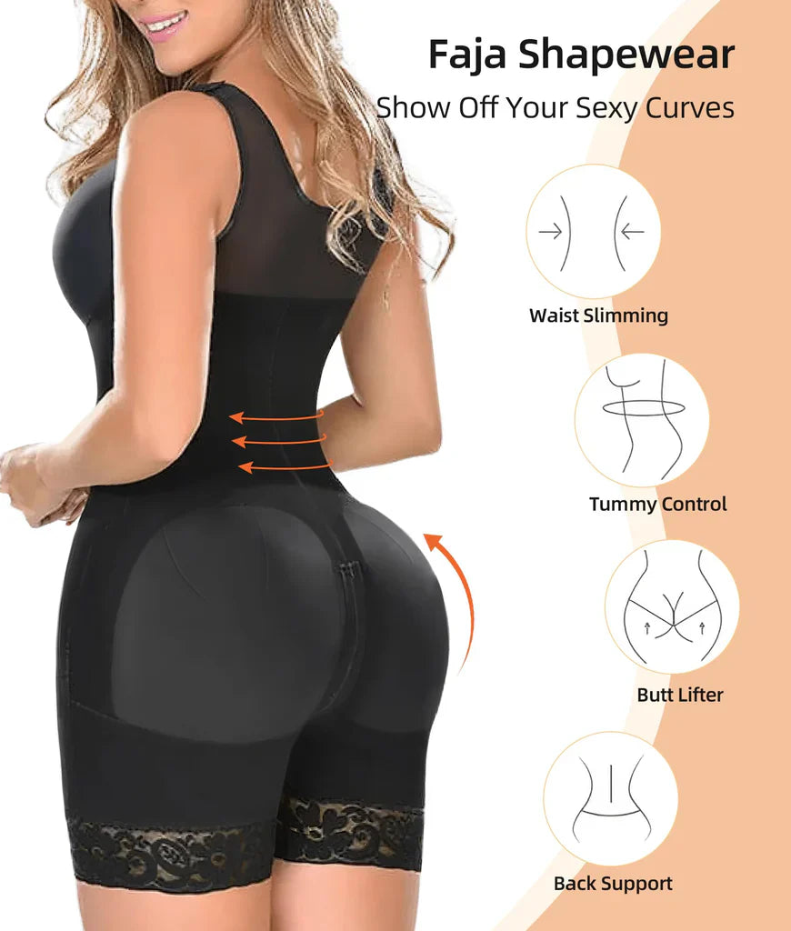 Fajas Shapewear for Women with Zipper Crotch