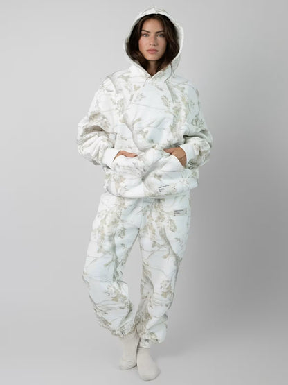 3D Leaf Print Athletic 2-Piece Set